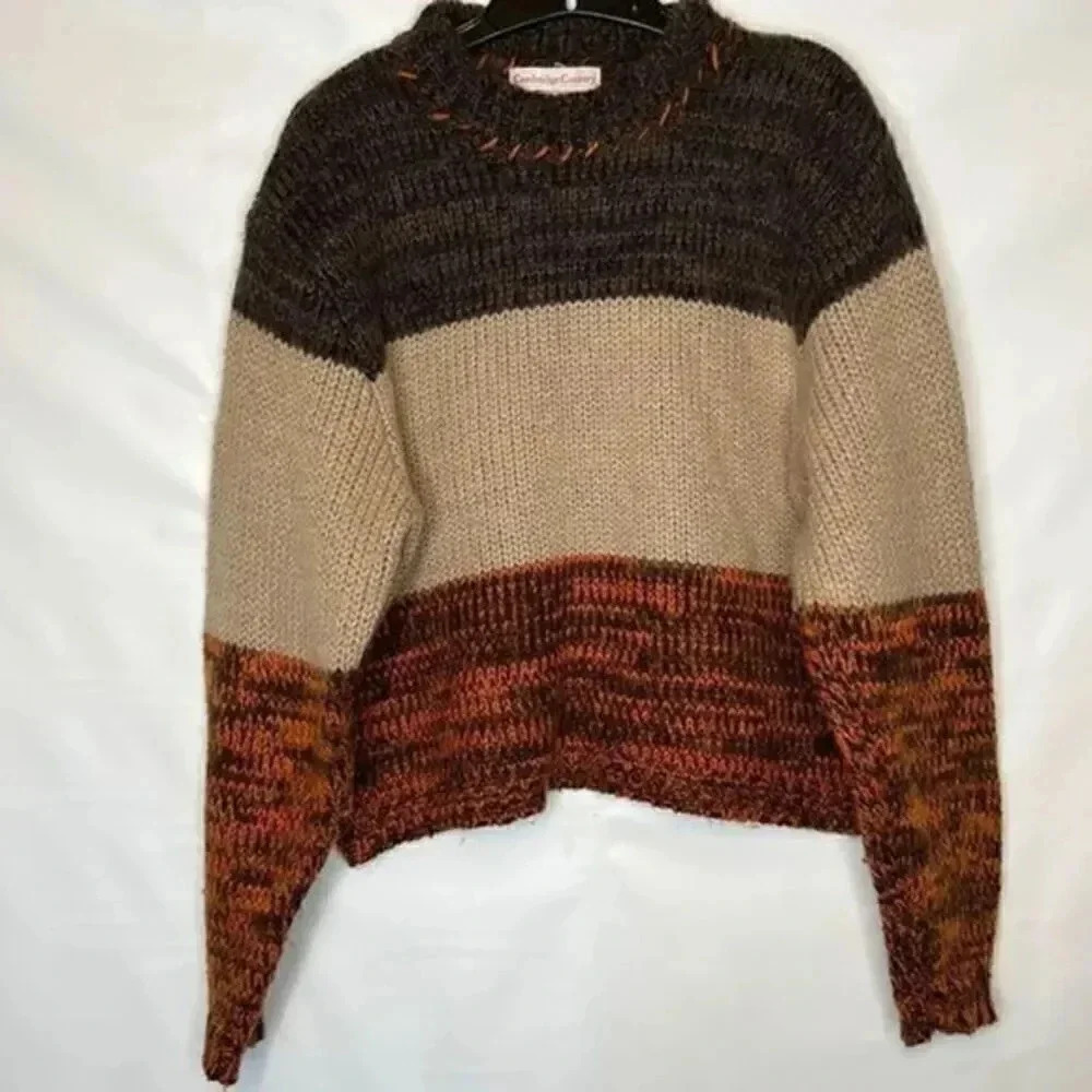 Cambridge Country preppy vintage large sweater